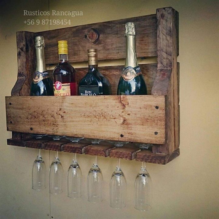 Bar pared colgador 6 copas 004 – Rusticos Rancagua